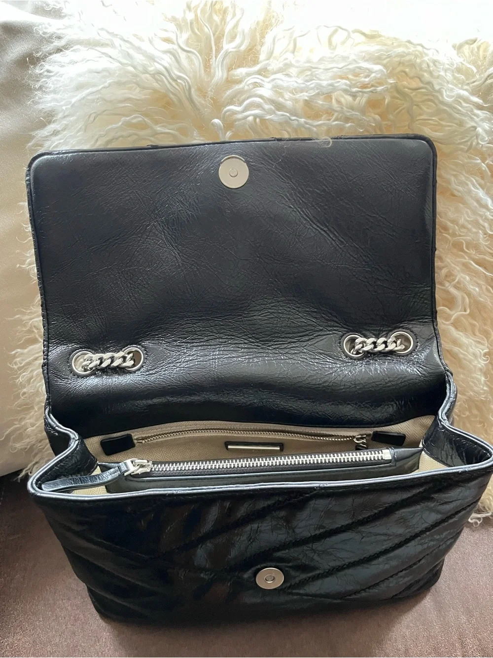 Kira Chevron Textured Medium Convertible Shoulder Bag